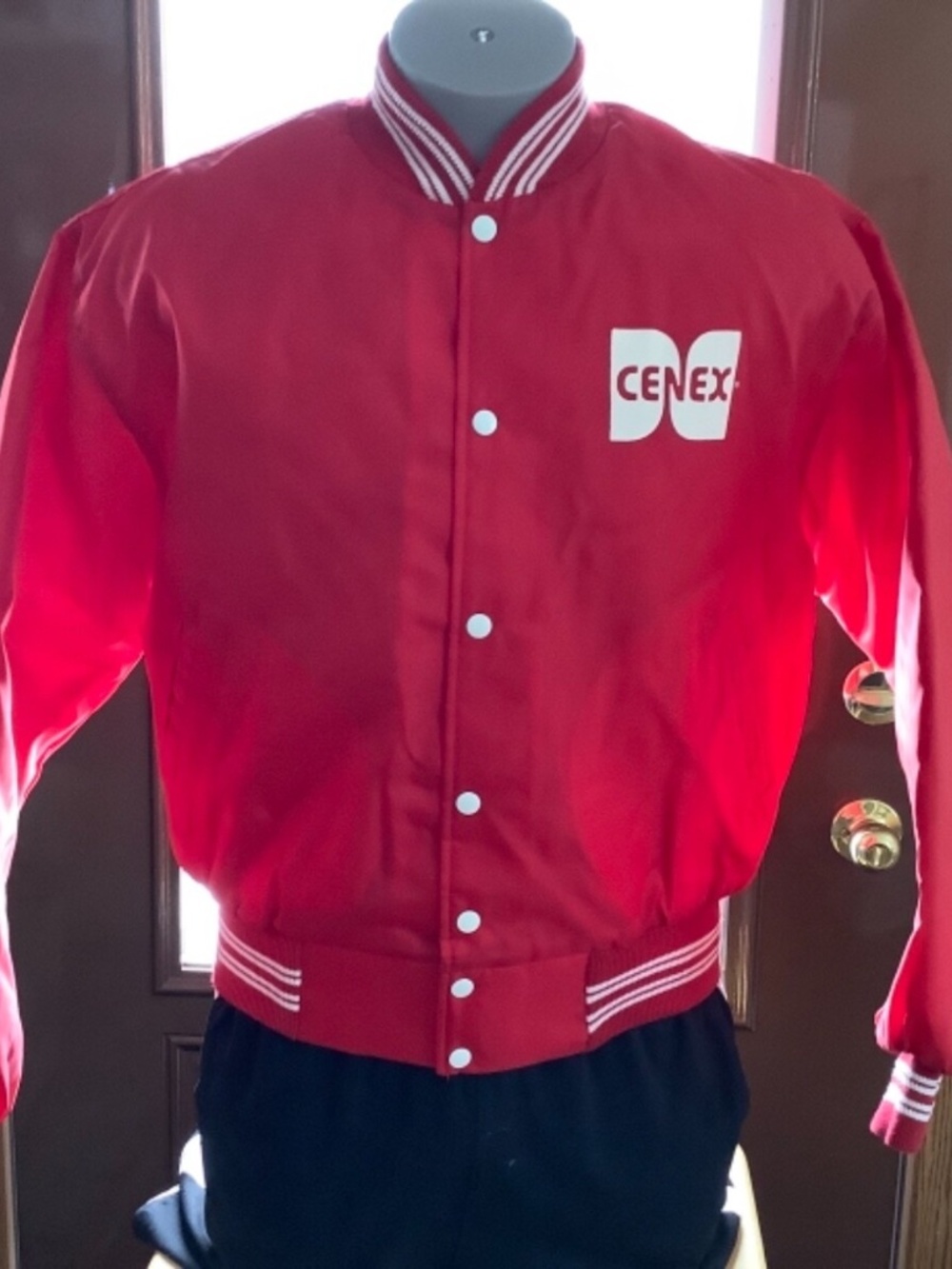 Vintage CENEX Montana WEST WIND Satin Varsity BOMBER JACKET Coat Size XL 1980s